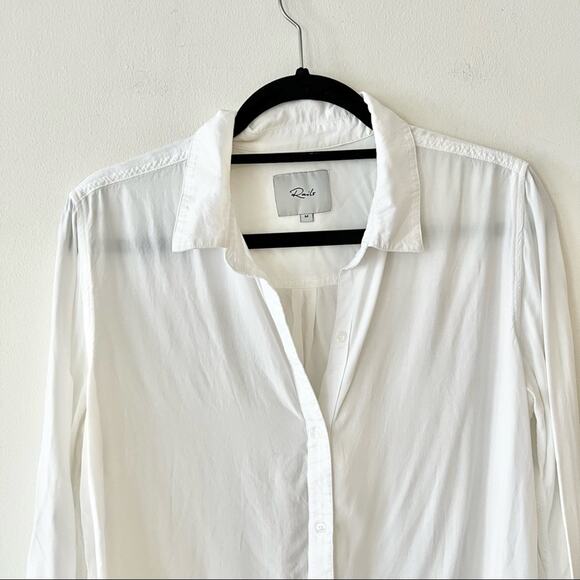 Rails Astrid Tied Flare Sleeve Button Down Blouse in White - Picture 4 of 8